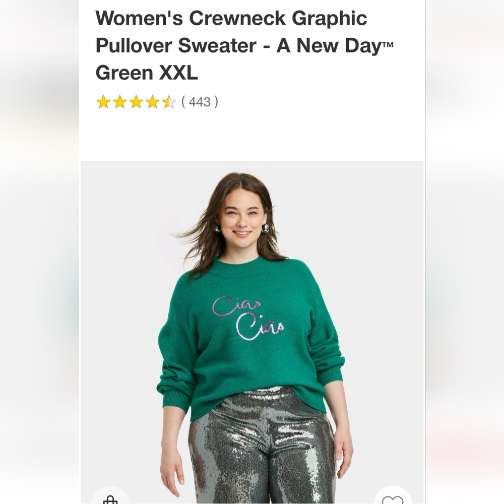 A New Day Graphic Pull Over Sweater - Size XXL